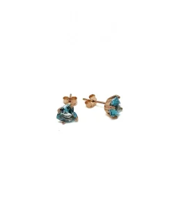 Orecchini con Zircone a Forma di Cuore COLORE ARGENTO Rosè COLORE ZIRCONI zirconi azzurri