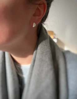 Orecchini Conchiglia COLORE ARGENTO Bianco