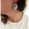 Orecchini Diamantati con Cerchi Intersecati COLORE ARGENTO Bianco