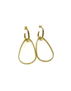 Orecchini Double Drop COLORE ARGENTO Dorato