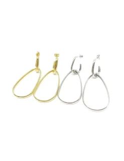 Orecchini Double Drop COLORE ARGENTO Dorato