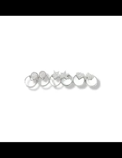 Orecchini Double Face COLORE ARGENTO Bianco COLORE ZIRCONI zirconi bianchi SOGGETTO cuore