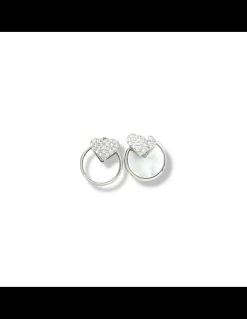 Orecchini Double Face COLORE ARGENTO Bianco COLORE ZIRCONI zirconi bianchi SOGGETTO cuore