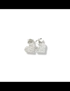 Orecchini Double Face COLORE ARGENTO Bianco COLORE ZIRCONI zirconi bianchi SOGGETTO cuore