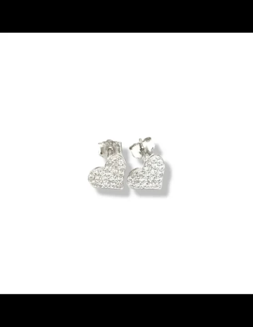 Orecchini Double Face COLORE ARGENTO Bianco COLORE ZIRCONI zirconi bianchi SOGGETTO cuore