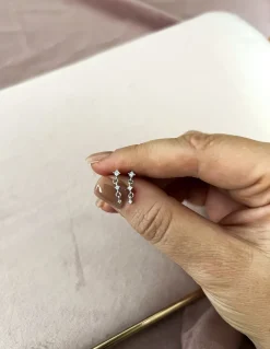 Orecchini Mini Zirconi Pendenti