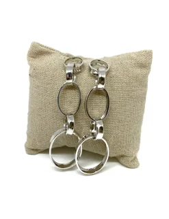 Orecchini Pendenti Chain COLORE ARGENTO Bianco