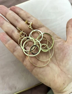 Orecchini Pendenti Diamantati COLORE ARGENTO Dorato