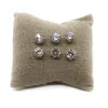 Orecchini Punto Luce 6 Griffe 8 mm COLORE ARGENTO Rosè