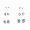 Orecchini Punto Luce a 4 Griffe GRANDEZZA ZIRCONE 0.1 mm