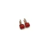 Orecchini Scattino Square Zircone Rosso