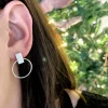 Orecchini Simple Circle COLORE ARGENTO Bianco