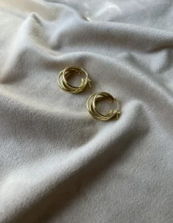 Orecchini Triplo Cerchio COLORE ARGENTO Dorato