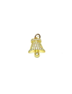 Soggetto Campanella di Zirconi COLORE ARGENTO Dorato COLORE ZIRCONI zirconi bianchi