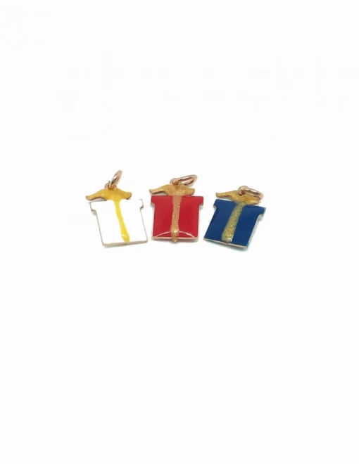 Soggetto Pacchettino Regalo COLORE ARGENTO Rosè COLORE SMALTO rosso