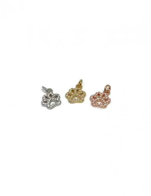 Soggetto Zampa COLORE ARGENTO Bianco COLORE ZIRCONI zirconi bianchi